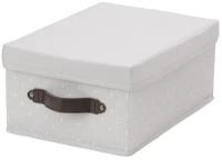 Коробка для хранения ИКЕА БЛЭДДРАРЕ 40474394, 35х25х4 см, серый/с рисунком