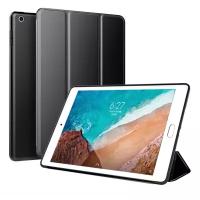 Чехол-обложка MyPads для Xiaomi Mi Pad 4 тонкий умный кожаный на пластиковой основе с трансформацией в подставку черный