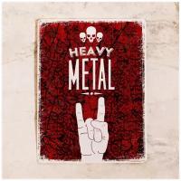 Жестяная табличка Heavy metal, металл, 20х30 см