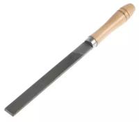 Напильник тундра, плоский, сталь У10, деревянная рукоятка, №2, 150 мм
