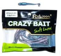 RUBICON Съедобная силиконовая приманка RUBICON Crazy Bait TGA 0.8g, 51mm, цвет 261 (12 шт, аромат рыбы)