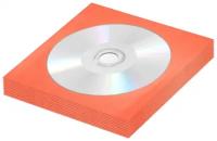 Диск CD-R CMC 700Mb 52x non-print (без покрытия) в бумажном конверте с окном, красный, 10 шт