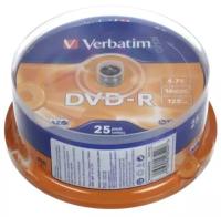 Диск Verbatim DVD-R 4, 7 GB 16x CB/25