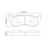 Дисковые тормозные колодки задние TRIALLI PF4019 (4 шт.)