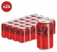 Газированный напиток Coca-Cola Zero Sugar (без сахара), Германия, 0,33 л, 24 шт