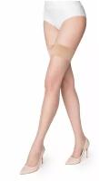 Чулки Marilyn Exclusive Make-up Hold-ups, 10 den, размер 5XL, бежевый