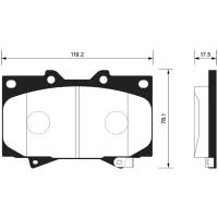 Дисковые тормозные колодки передние SANGSIN BRAKE SP1379 (4 шт.)