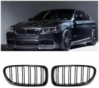 Решетка радиатора для BMW 5-Series F10/F11 M-performance глянцевая черная