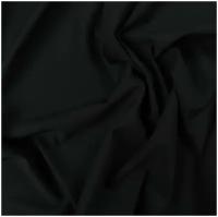 Ткань трикотаж джерси (черный) 83% вискоза, 12% полиамид, 5% эластан, 50 см * 137 см, италия