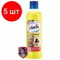 Комплект 5 шт, Средство для мытья пола дезинфицирующее 1 л GLORIX (Глорикс) 