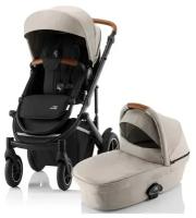 Универсальная коляска Britax Roemer Smile 3, 2 в 1 (2 коробки), pure beige/black, цвет шасси: черный