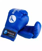 Набор для бокса Rusco, 6oz, к/з, черный/синий