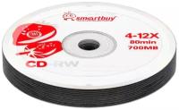 Перезаписываемый диск SmartBuy CD-RW 700Mb 12x bulk, упаковка 10 шт