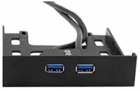 Планка USB на переднюю панель Exegate U3H-615, 3,5, 2*USB 3.0, черная, подсоединение к мат. плате (EX280446RUS)