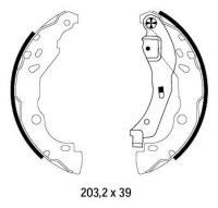 Барабанные тормозные колодки задние HELLA PAGID 8DB355002-641 (4 шт.)