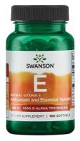 Витамин E Swanson Vitamin E Natural 400IU 100 гел. капс