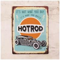 Жестяная табличка Hotrod, металл, 30Х40 см