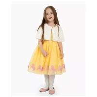 Жёлтое пышное платье с пайетками для девочки Gloria Jeans, размер 5-6л/116