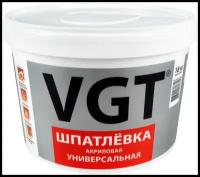 Шпатлевка VGT акриловая универсальная выравнивающая, белый/серый, 18 кг