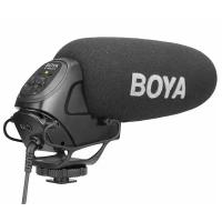 Накамерный суперкардиоидный конденсаторный микрофон-пушка BOYA BY-BM3031 для фото и видеокамер, диктофонов .С переключателем