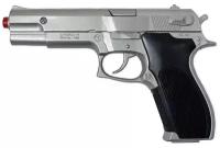 Police металлический пистолет полицейского 19,5 см на 8-ми зар. пистонах со звуковым эффектом Gonher 45/0