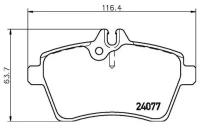 Колодки торм. для а/м Mercedes A (W169) (04-) 1.5i диск. перед. (PF 4270)