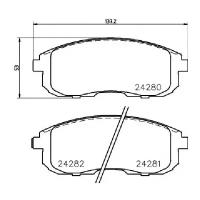 Дисковые тормозные колодки передние Textar 2428001 (4 шт.)