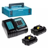 Комплект Makita 197143-8: аккумулятор BL1815N 2 шт.+ зарядное устройство DC18SD (18V 2х1.5Ач, Li-Ion)