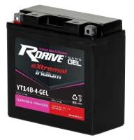 Мото аккумулятор RDRIVE IRIDIUM YT14B-4-GEL 12V (12.6 Ач 210 А) прямая полярность