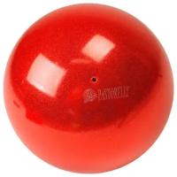 Мяч для художественной гимнастики PASTORELLI New Generation GLITTER HIGH VISION, 18 см, Красный HV 02069