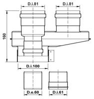 Адаптер на раздельное дымоудаление Termica TADA05 (Baxi, VIessmann, Protherm, Vaillant)