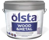 Краска акриловая Olsta Wood & Metal полуглянцевая бесцветная 0.9 л