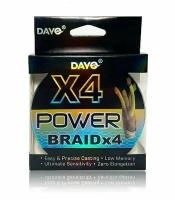 Плетеный шнур для рыбалки. DAYO POWER BRAID Х 4 PE. Светло-зеленый. 0.23 мм, 17.8 кг, 300 м