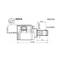 Шрус Nissan Almera N16 00- Внутр. 21x40x24 ASVA арт. NSIUN16B