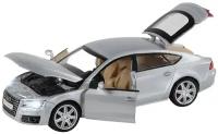 Машинка металл, 1:32, Audi A7, серебряный, инерция, свет, звук, открываются двери (JB1251309)