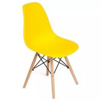 Стул для кухни TetChair CINDY (EAMES) (mod. 001), 1 шт, желтый/натуральный