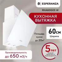 Наклонная вытяжка 60 см ESPERANZA RHA60G05 W