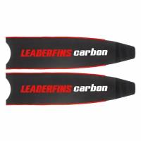 Лопасти Leaderfins Pure Carbon красная отбортовка. угол 20 градусов, длина 80 см (extra soft)