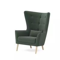 Кресло с декоративной подушкой эльтон, обивка: текстиль, зеленый