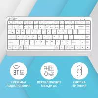 Клавиатура A4Tech Fstyler FBK11 белый/серый USB беспроводная BT/Radio slim