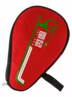 Чехол для ракетки для настольного тенниса Estafit c карманом для шариков, красный