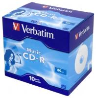 Диск VERBATIM CD-R 700Mb 16x Jewel case (10шт) (43365)