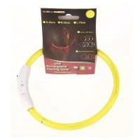 Ошейник для собак USB Rechargeable Flashing Collar, 50 см, жёлтый