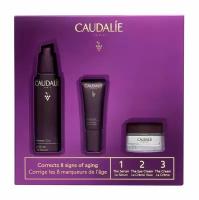 CAUDALIE 2023 Premier Cru Набор по уходу за лицом (Сыворотка 30 мл + Крем 15 мл + Крем для глаз 5 мл)