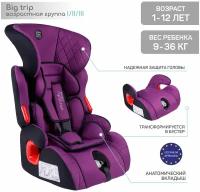 Автокресло детское AMAROBABY Big trip, группа I/II/III, (фиолетовый)