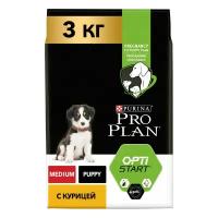 Сухой корм PRO PLAN® для щенков средних пород, с высоким содержанием курицы 3 кг