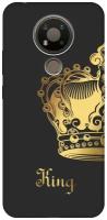 Матовый чехол True King для Nokia 3.4 / Нокиа 3.4 с 3D эффектом черный