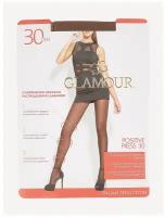 Колготки Glamour Positive Press, 30 den, размер 3, коричневый, бежевый