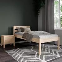 Кровать односпальная, 80х200 см, Hansales, деревянная, высокая, без матраса в комплекте, из массива березы