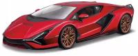 Bburago Машинка металлическая Lamborghini Sián FKP 37, 1:24, красная